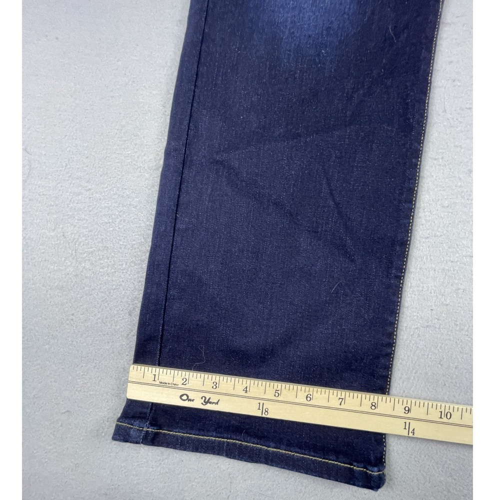 Levi's Jeans Women 14S Blue 505 Straight Mid Rise Dark Wash Stretch Denim NWT - Picture 10 of 11